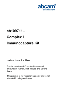 ab109711– Complex I Immunocapture Kit Instructions for Use