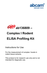 ab136809 – Complex I Rodent ELISA Profiling Kit Instructions for Use
