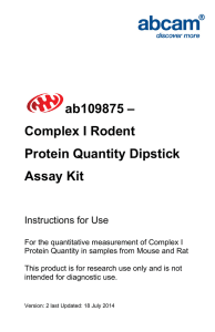 ab109875 – Complex I Rodent Protein Quantity Dipstick Assay Kit