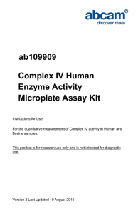 ab109909 Complex IV Human Enzyme Activity Microplate Assay Kit