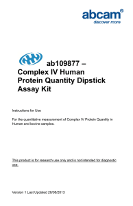 ab109877 – Complex IV Human Protein Quantity Dipstick