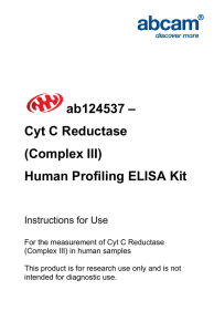 ab124537 – Cyt C Reductase (Complex III) Human Profiling ELISA Kit