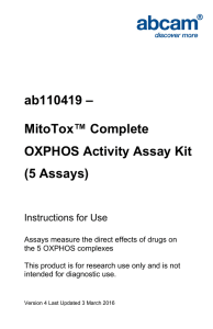 ab110419 – MitoTox™ Complete OXPHOS Activity Assay Kit (5 Assays)