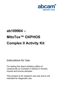 ab109904 – MitoTox™ OXPHOS Complex II Activity Kit Instructions for Use