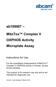 ab109907 – MitoTox™ Complex V OXPHOS Activity Microplate Assay