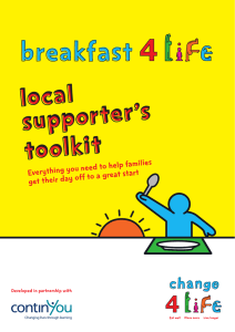 local supporter’s toolkit o help families