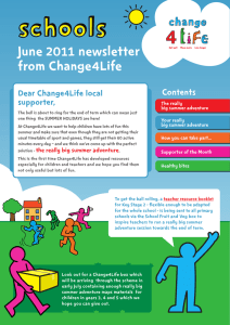 Schools June 2011 newsletter from Change4Life Contents
