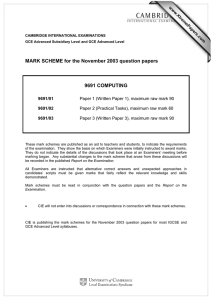 MARK SCHEME for the November 2003 question papers  9691 COMPUTING www.XtremePapers.com