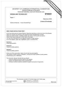 UNIVERSITY OF CAMBRIDGE INTERNATIONAL EXAMINATIONS General Certificate of Education www.XtremePapers.com