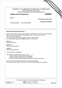 UNIVERSITY OF CAMBRIDGE INTERNATIONAL EXAMINATIONS General Certificate of Education www.XtremePapers.com