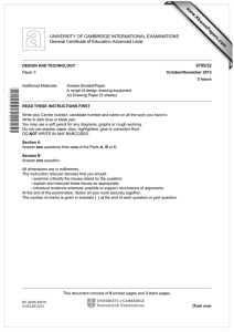 www.XtremePapers.com UNIVERSITY OF CAMBRIDGE INTERNATIONAL EXAMINATIONS General Certificate of Education Advanced Level 9705/32