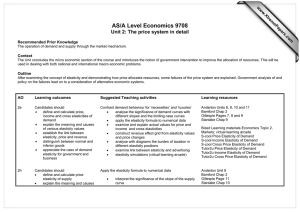 AS/A Level Economics 9708 Unit 2: The price system in detail  www.XtremePapers.com