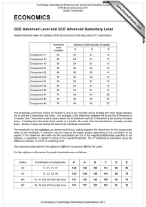 Cambridge International Advanced and Advanced Subsidiary Level 9708 Economics June 2011