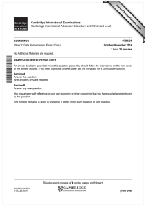 www.XtremePapers.com Cambridge International Examinations 9708/21 Cambridge International Advanced Subsidiary and Advanced Level