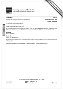 www.XtremePapers.com Cambridge International Examinations 9708/43 Cambridge International Advanced Level