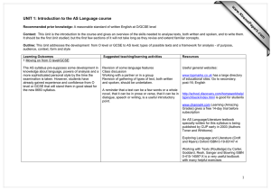 UNIT 1: Introduction to the AS Language course www.XtremePapers.com