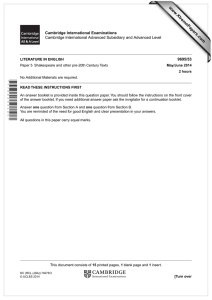 www.XtremePapers.com Cambridge International Examinations 9695/53 Cambridge International Advanced Subsidiary and Advanced Level