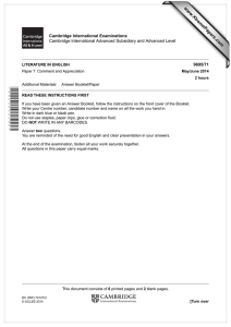 www.XtremePapers.com Cambridge International Examinations 9695/71 Cambridge International Advanced Subsidiary and Advanced Level