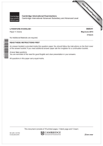 www.XtremePapers.com Cambridge International Examinations 9695/41 Cambridge International Advanced Subsidiary and Advanced Level