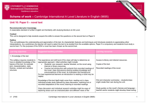 Scheme of work – Cambridge International A Level Literature in... www.XtremePapers.com