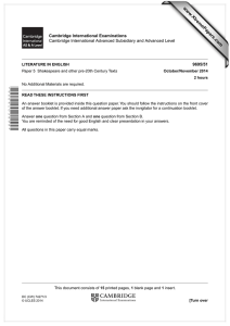 www.XtremePapers.com Cambridge International Examinations 9695/51 Cambridge International Advanced Subsidiary and Advanced Level