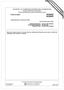 UNIVERSITY OF CAMBRIDGE INTERNATIONAL EXAMINATIONS General Certificate of Education www.XtremePapers.com