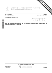 www.XtremePapers.com UNIVERSITY OF CAMBRIDGE INTERNATIONAL EXAMINATIONS General Certificate of Education Advanced Level 9336/02