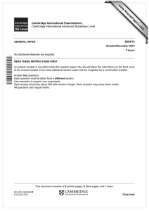 www.XtremePapers.com Cambridge International Examinations 8004/13 Cambridge International Advanced Subsidiary Level