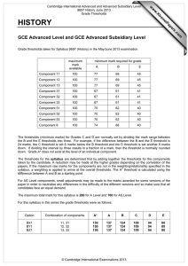 HISTORY GCE Advanced Level and GCE Advanced Subsidiary Level www.XtremePapers.com