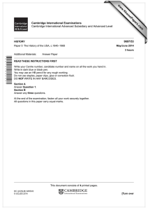 www.XtremePapers.com Cambridge International Examinations 9697/53 Cambridge International Advanced Subsidiary and Advanced Level