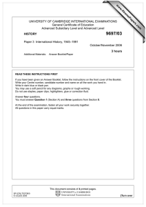 UNIVERSITY OF CAMBRIDGE INTERNATIONAL EXAMINATIONS General Certificate of Education www.XtremePapers.com