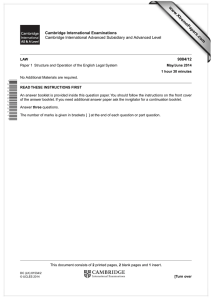 www.XtremePapers.com Cambridge International Examinations 9084/12 Cambridge International Advanced Subsidiary and Advanced Level