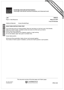 www.XtremePapers.com Cambridge International Examinations 9084/23 Cambridge International Advanced Subsidiary and Advanced Level