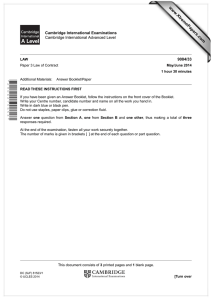 www.XtremePapers.com Cambridge International Examinations 9084/33 Cambridge International Advanced Level