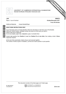 www.XtremePapers.com UNIVERSITY OF CAMBRIDGE INTERNATIONAL EXAMINATIONS General Certificate of Education Advanced Level 9084/32