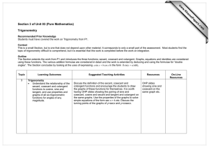 Section 3 of Unit 03 (Pure Mathematics) Trigonometry www.XtremePapers.com