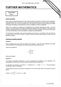 FURTHER MATHEMATICS www.XtremePapers.com