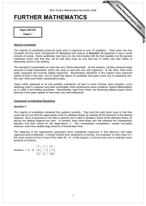 FURTHER MATHEMATICS www.XtremePapers.com