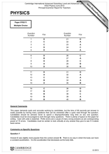 Cambridge International Advanced Subsidiary Level and Advanced Level