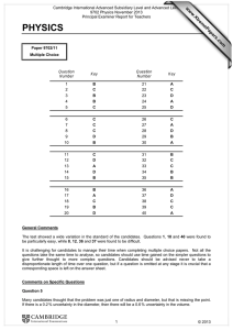 Cambridge International Advanced Subsidiary Level and Advanced Level