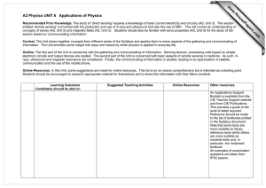 A2 Physics UNIT 6   Applications of Physics