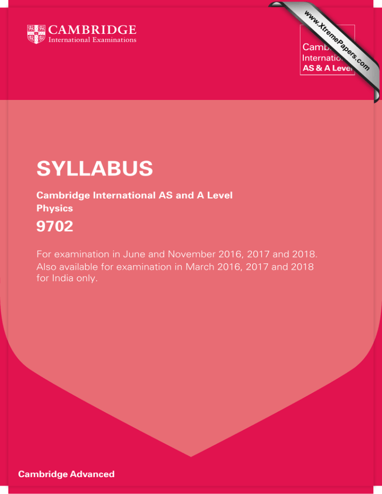 SYLLABUS 9702