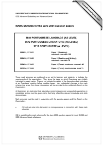 MARK SCHEME for the June 2004 question papers