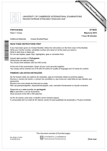 www.XtremePapers.com UNIVERSITY OF CAMBRIDGE INTERNATIONAL EXAMINATIONS General Certificate of Education Advanced Level 9718/03