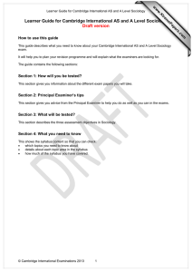 Learner Guide for Cambridge International AS and A Level Sociology www.XtremePapers.com