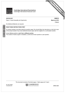 www.XtremePapers.com Cambridge International Examinations 9699/32 Cambridge International Advanced Level