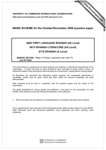 MARK SCHEME for the October/November 2006 question paper