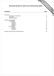 Standards Booklet for AS/A level Thinking Skills (9694) www.XtremePapers.com  CONTENTS