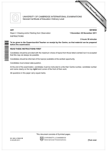 www.XtremePapers.com 6010/02 UNIVERSITY OF CAMBRIDGE INTERNATIONAL EXAMINATIONS General Certificate of Education Ordinary Level