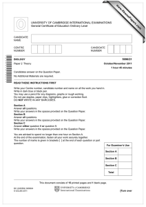 www.XtremePapers.com UNIVERSITY OF CAMBRIDGE INTERNATIONAL EXAMINATIONS General Certificate of Education Ordinary Level 5090/21